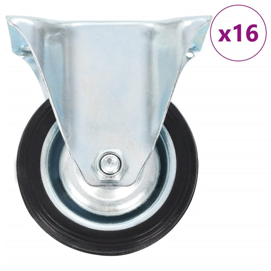 16 pcs Fixed Casters 75 mm