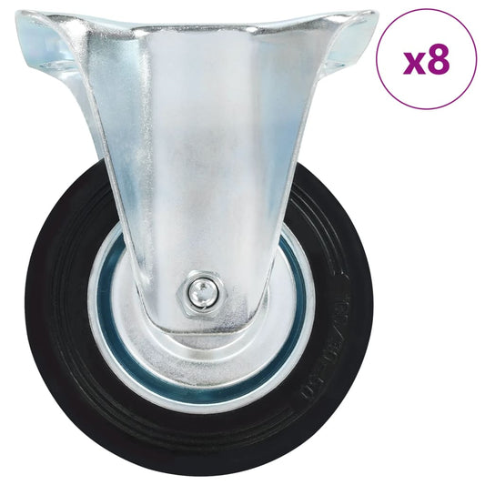 8 pcs Fixed Casters 100 mm