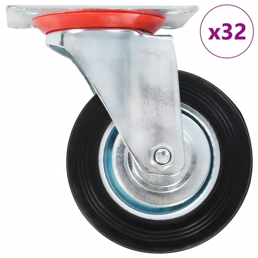 32 pcs Swivel Casters 100 mm