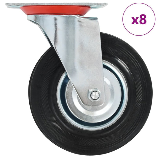 8 pcs Swivel Casters 125 mm