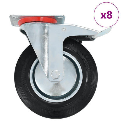 8 pcs Swivel Casters 200 mm