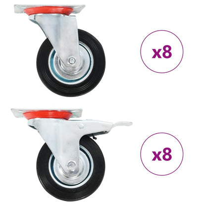 16 pcs Swivel Casters 100 mm