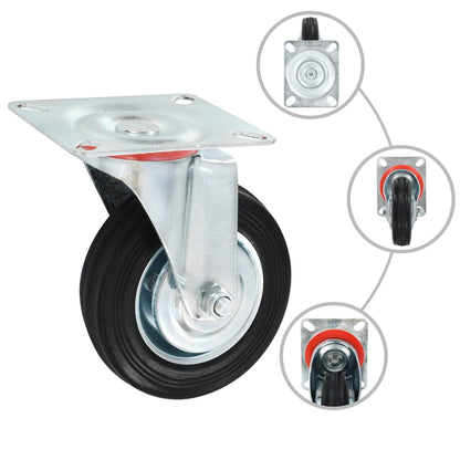 24 pcs Swivel Casters 100 mm
