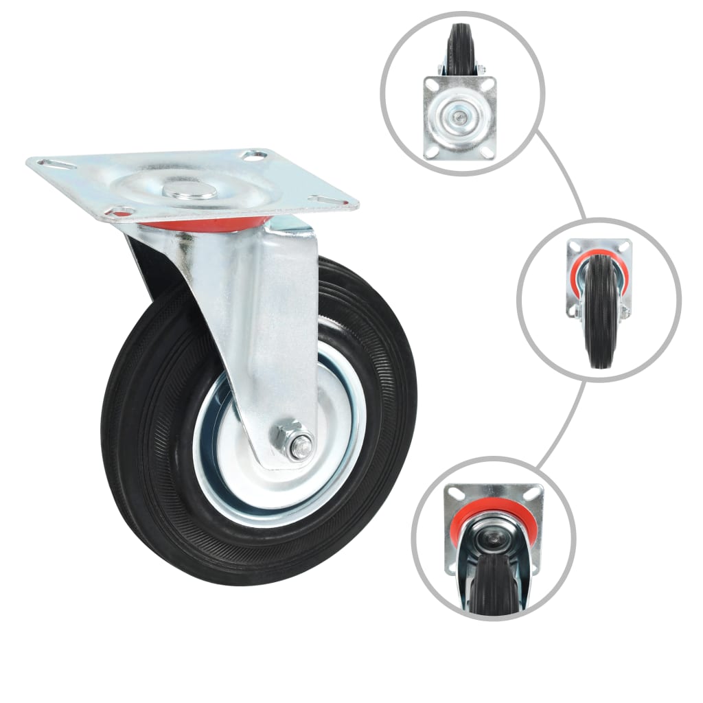 8 pcs Swivel Casters 125 mm