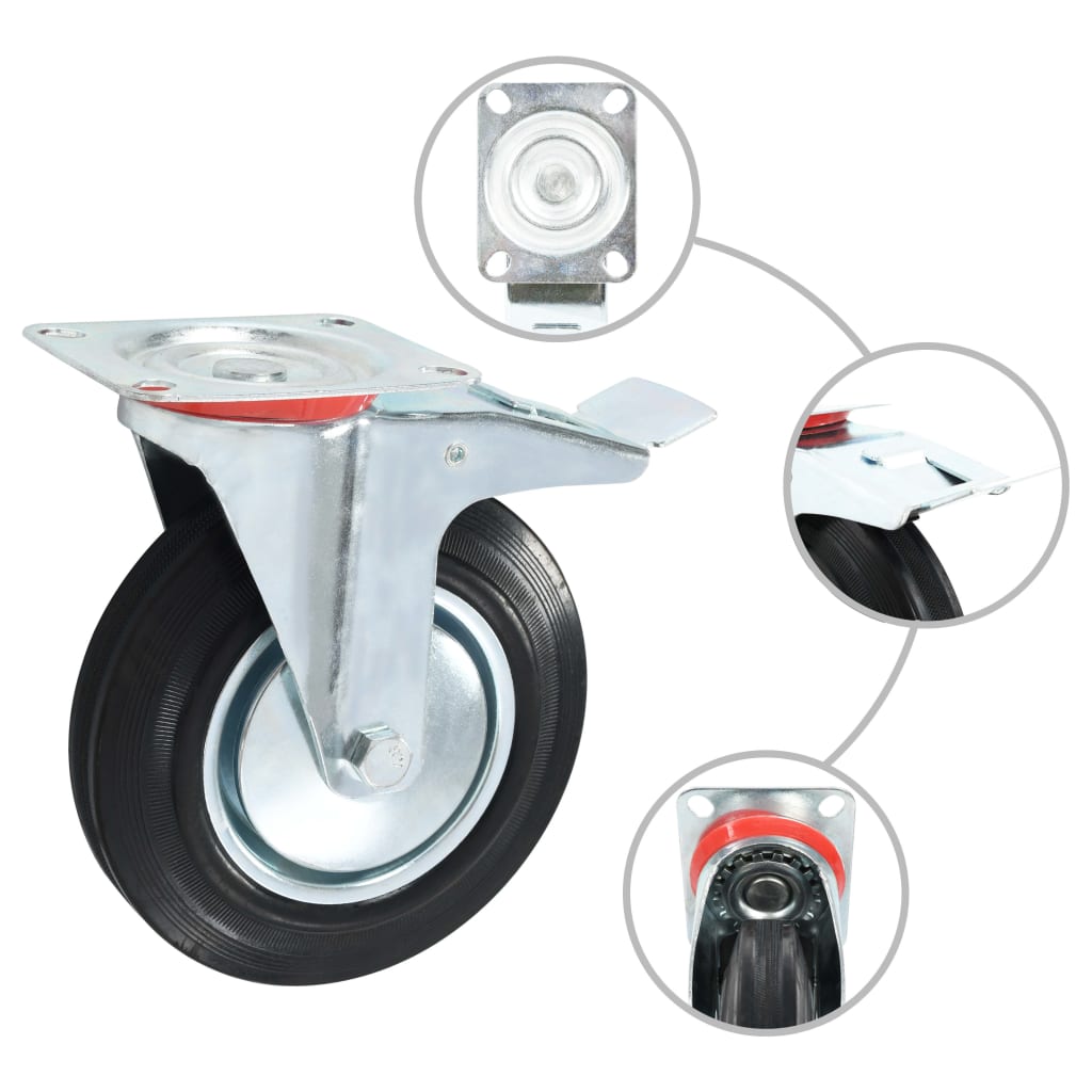 8 pcs Swivel Casters 200 mm