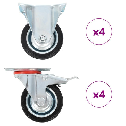 8 pcs Casters 75 mm
