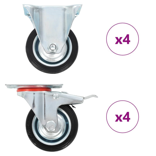8 pcs Casters 75 mm