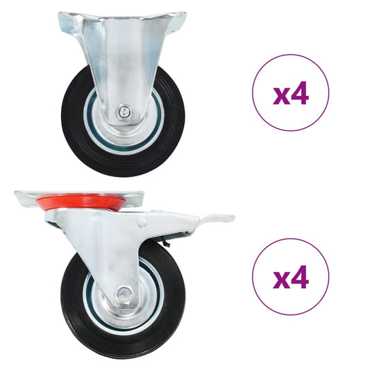 8 pcs Casters 100 mm