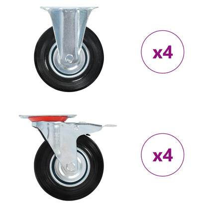 8 pcs Casters 125 mm
