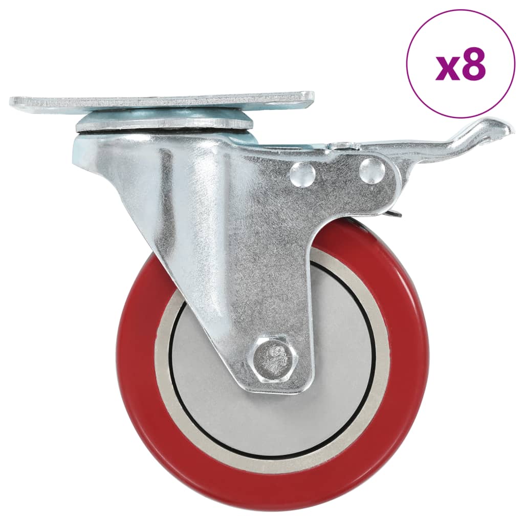 8 pcs Swivel Casters 100 mm