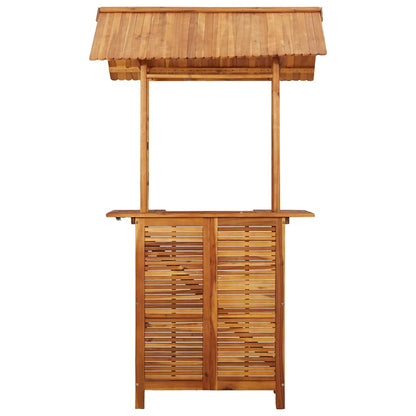45909 vidaXL Outdoor Bar Table with Rooftop 113x106x217 cm Solid Acacia Wood