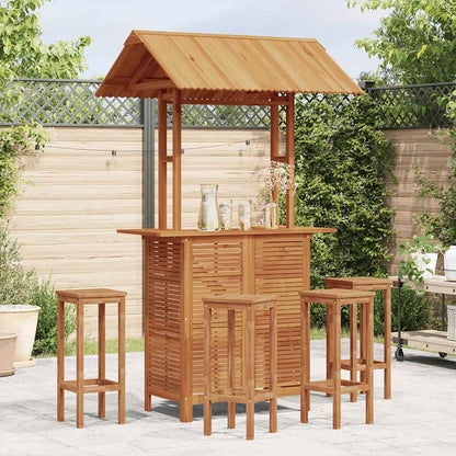 45909 vidaXL Outdoor Bar Table with Rooftop 113x106x217 cm Solid Acacia Wood