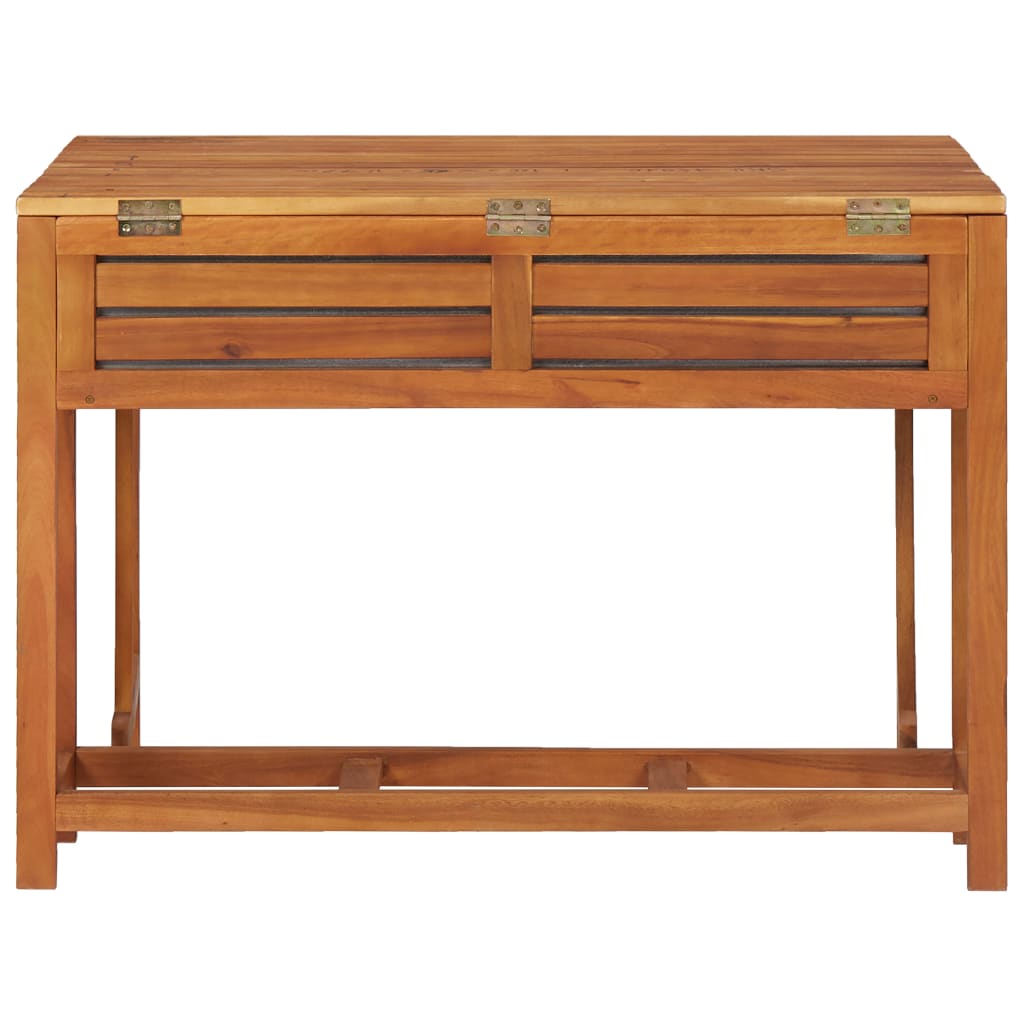 Garden Planter Table With Chair | Brown | Solid acacia wood | Medium