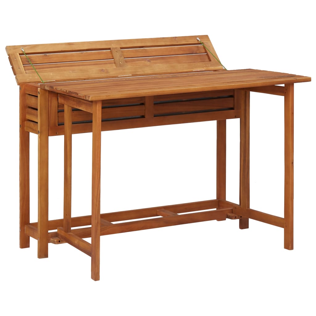 Garden Planter Table With Chair | Brown | Solid acacia wood | Medium