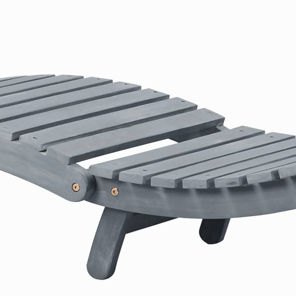 Sun Lounger | Grey wash | Solid acacia wood | Standard Sun Lounger Size