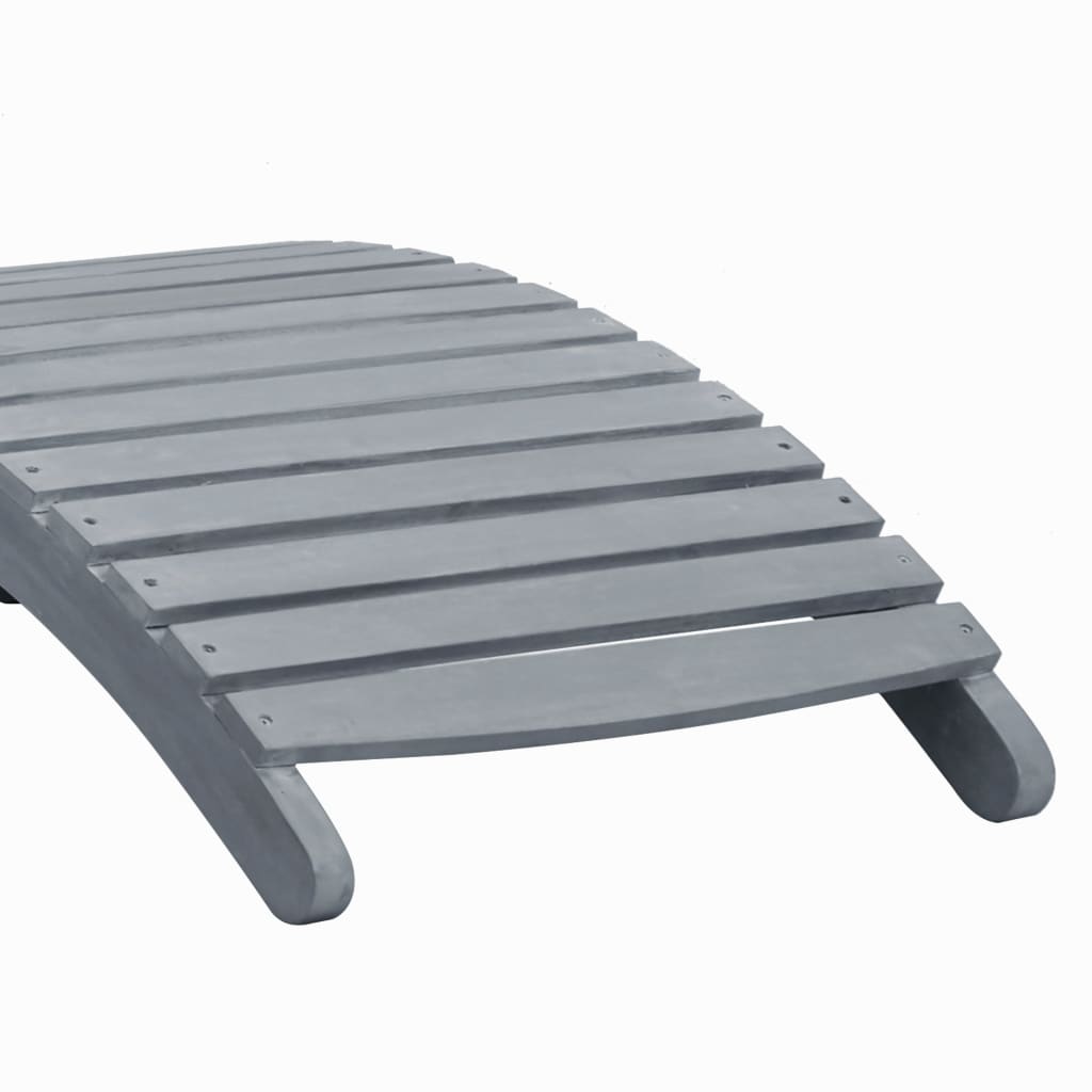 Sun Lounger | Grey wash | Solid acacia wood | Standard Sun Lounger Size
