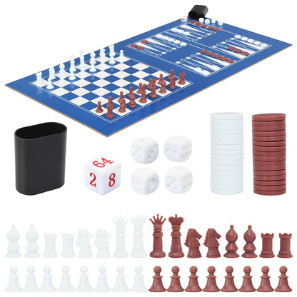 91945 vidaXL 15-in-1 Multi Game Table 121x61x82 cm Black