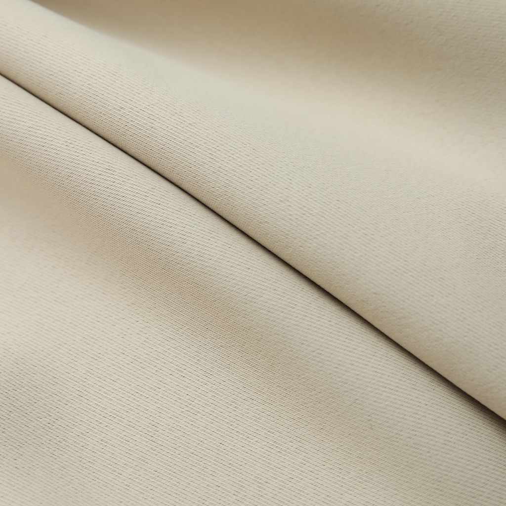 Blackout Curtains with Hooks 2 pcs Beige 140x225 cm