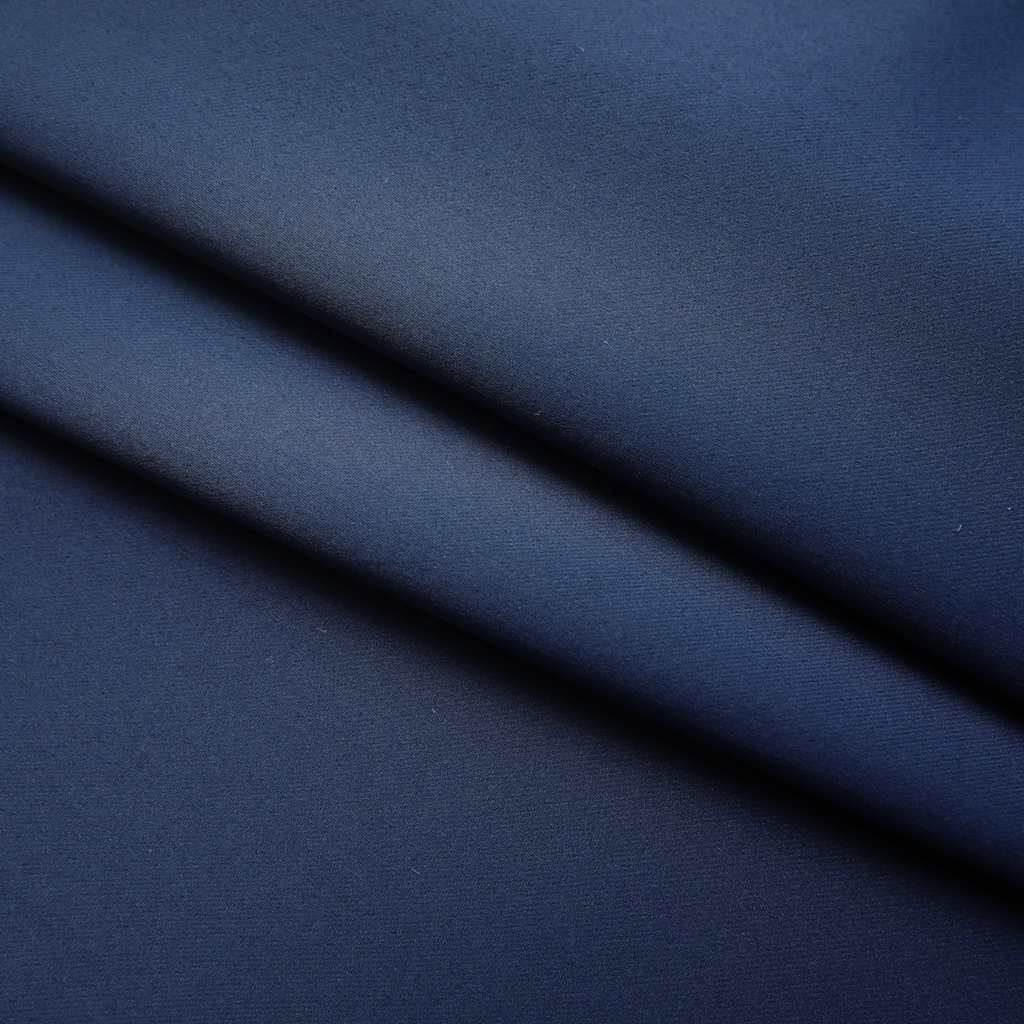 Blackout Curtain with Hooks Blue 290x245 cm