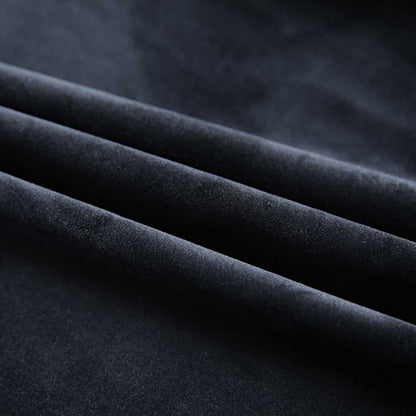 Blackout Curtains 2 pcs with Hooks Velvet Black 140x175 cm