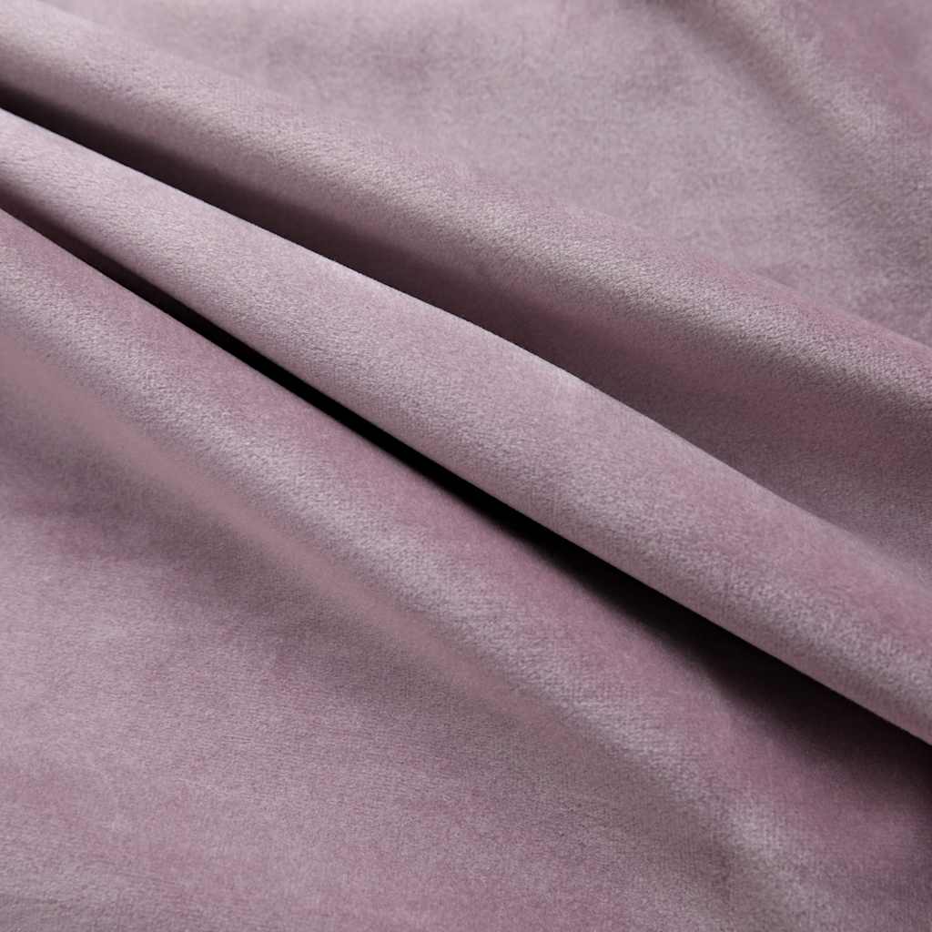 Blackout Curtains with Rings 2pcs Velvet Antique Pink 140x175cm