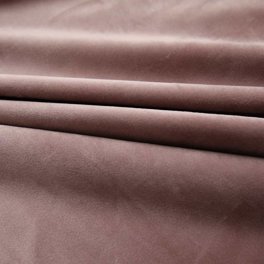 Blackout Curtain with Hooks Velvet Antique Pink 290x245 cm