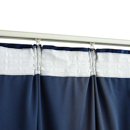 Blackout Curtain with Hooks Velvet Dark Blue 290x245 cm
