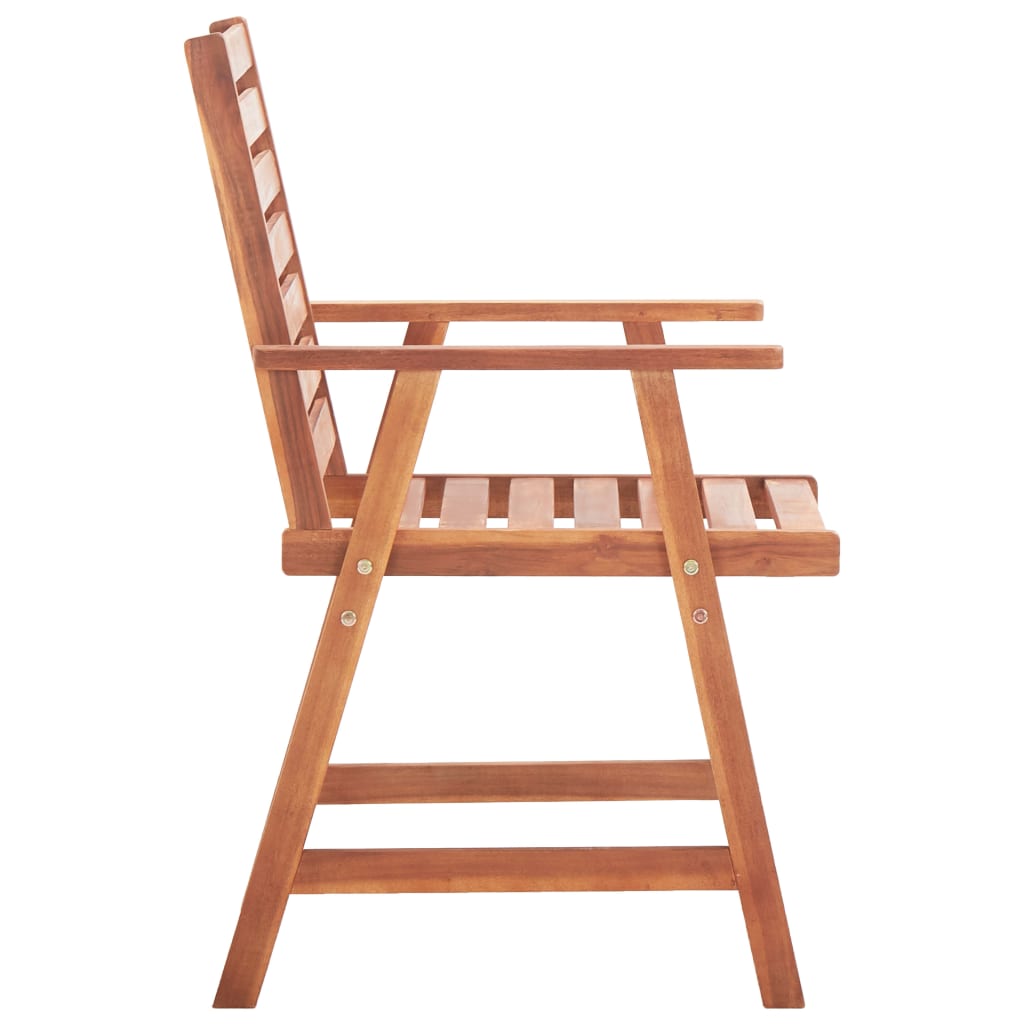 Outdoor Chair | Set of 3 | Natural wood | Solid acacia wood | One Size
