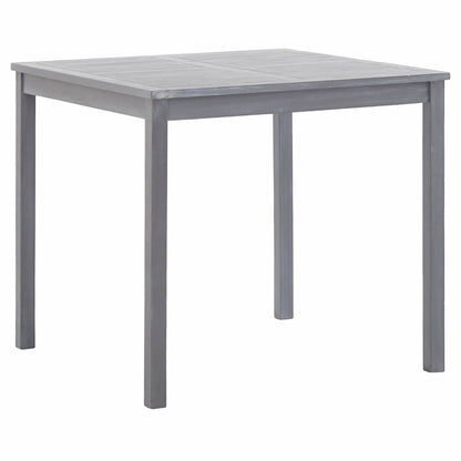 46324 vidaXL Garden Table Grey 80x80x74 cm Solid Acacia Wood