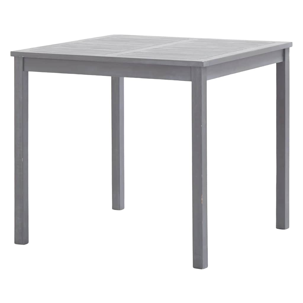 46324 vidaXL Garden Table Grey 80x80x74 cm Solid Acacia Wood