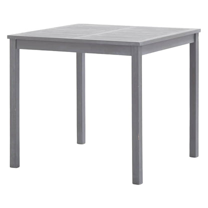 46324 vidaXL Garden Table Grey 80x80x74 cm Solid Acacia Wood