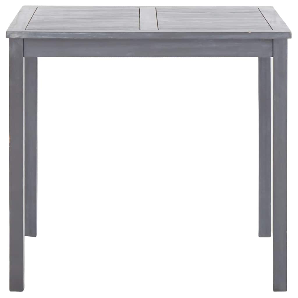 46324 vidaXL Garden Table Grey 80x80x74 cm Solid Acacia Wood