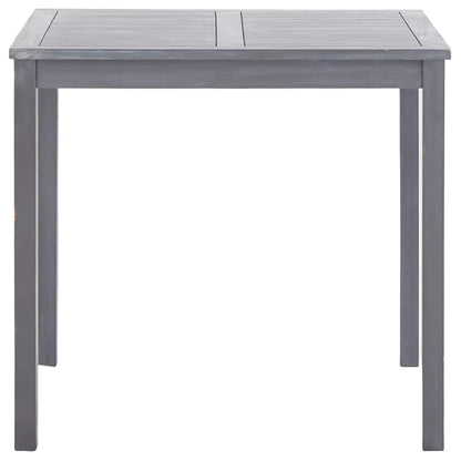 46324 vidaXL Garden Table Grey 80x80x74 cm Solid Acacia Wood