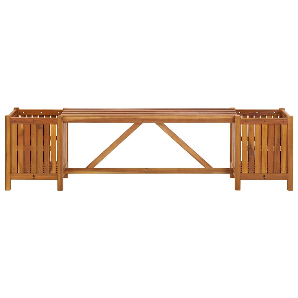 Garden Bench | Light Brown | Solid Acacia Wood | 150 cm x 30 cm x 40 cm