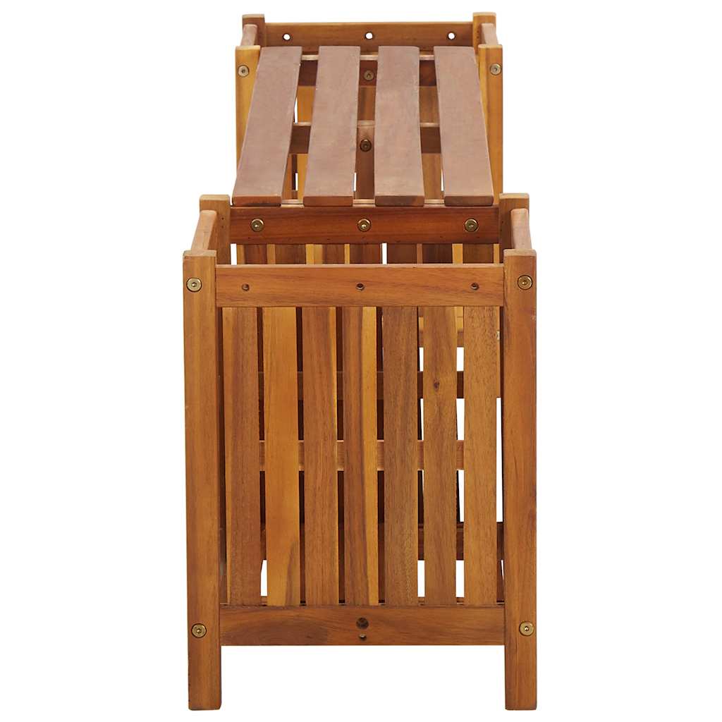 Garden Bench | Light Brown | Solid Acacia Wood | 150 cm x 30 cm x 40 cm