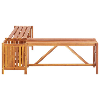 Garden Bench | Brown | Solid acacia wood | 117x117x40 cm | Durable