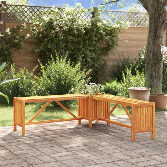 Garden Bench | Brown | Solid acacia wood | 117x117x40 cm | Durable