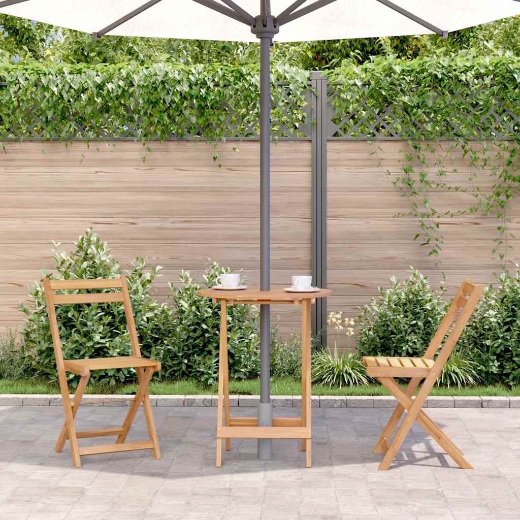 46346 vidaXL Folding Garden Table 60x75 cm Solid Acacia Wood
