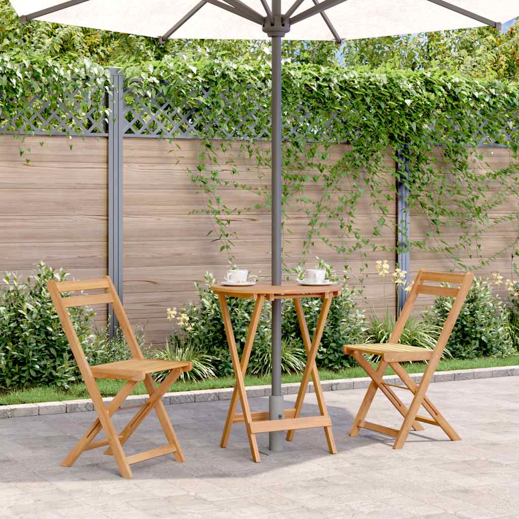 46346 vidaXL Folding Garden Table 60x75 cm Solid Acacia Wood