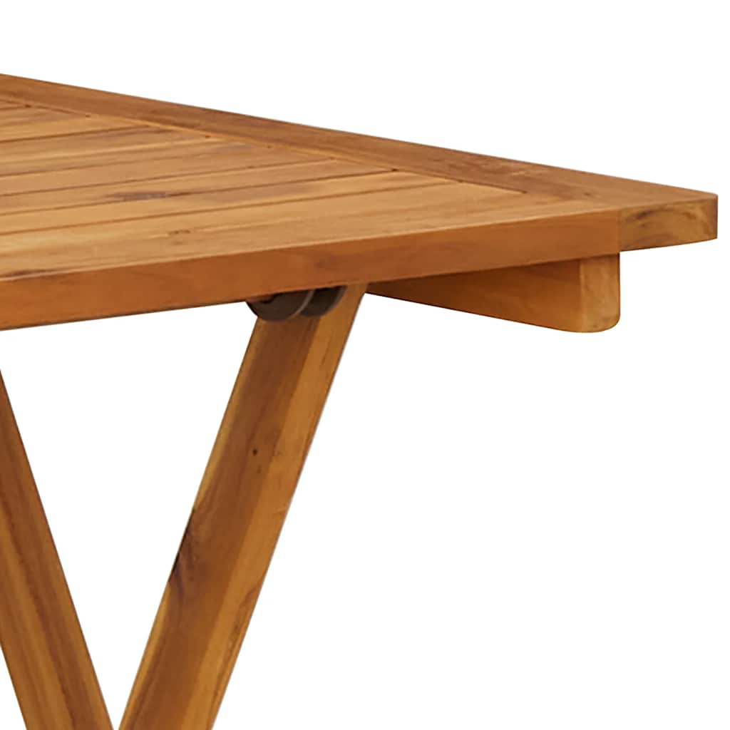 46348 vidaXL Folding Garden Table 70x70x75 cm Solid Acacia Wood