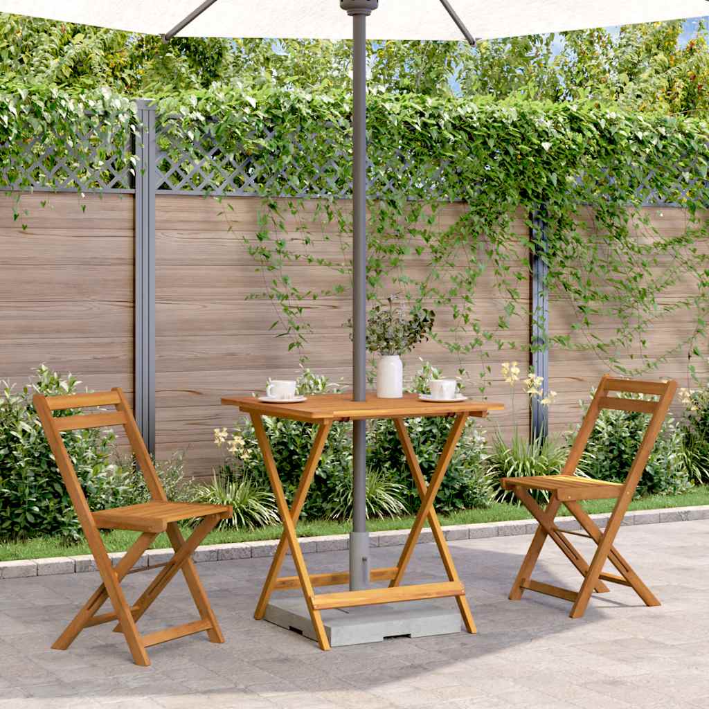 46348 vidaXL Folding Garden Table 70x70x75 cm Solid Acacia Wood