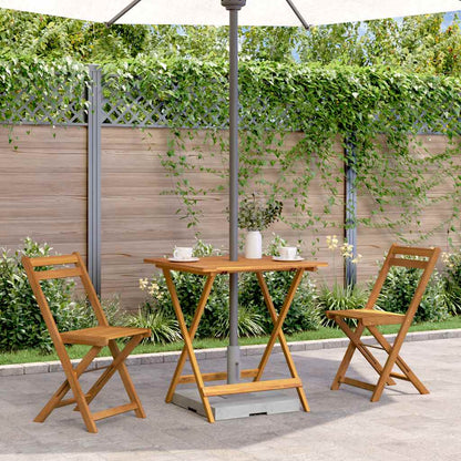 46348 vidaXL Folding Garden Table 70x70x75 cm Solid Acacia Wood