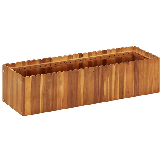 Raised Bed | Natural wood colour | Solid acacia wood | Large | Planters