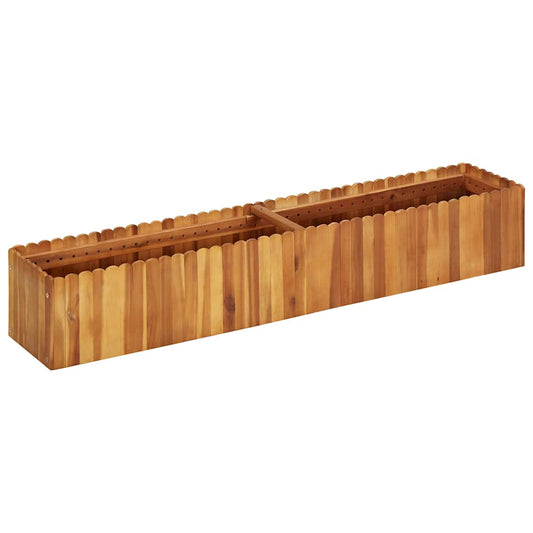 Raised Bed | Natural wood colour | Solid acacia wood | Medium