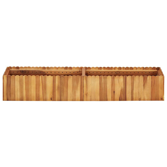 Raised Bed | Natural wood colour | Solid acacia wood | Medium