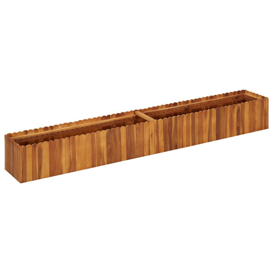 Raised Bed | Natural wood | Solid Acacia wood | 200 cm long | Durable
