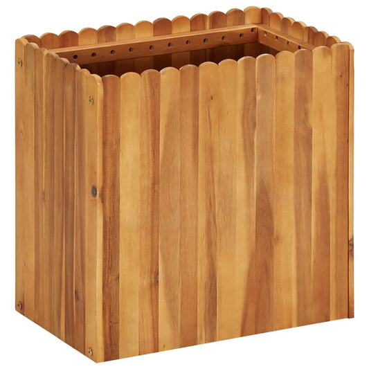 Raised Bed | Natural wood colour | Solid acacia wood | 50x30x50cm