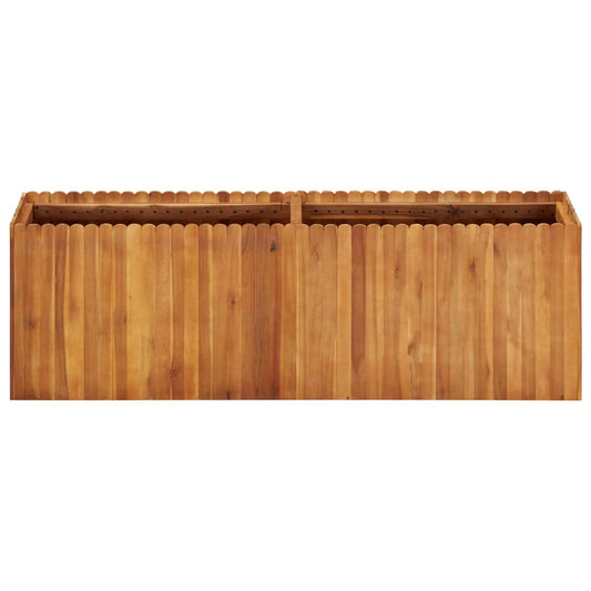 Raised Bed | Natural wood colour | Solid acacia wood | 150x30x50 cm