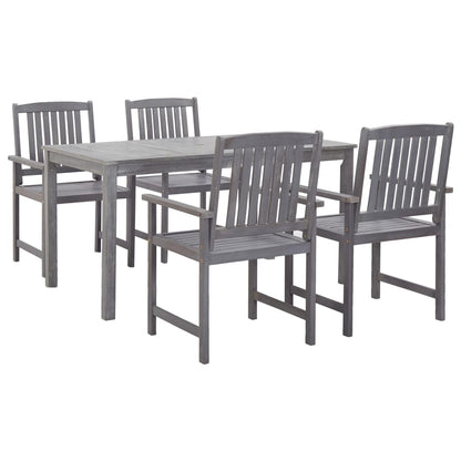 Outdoor Dining Set | Grey | Solid Acacia Wood | Medium |  Durable