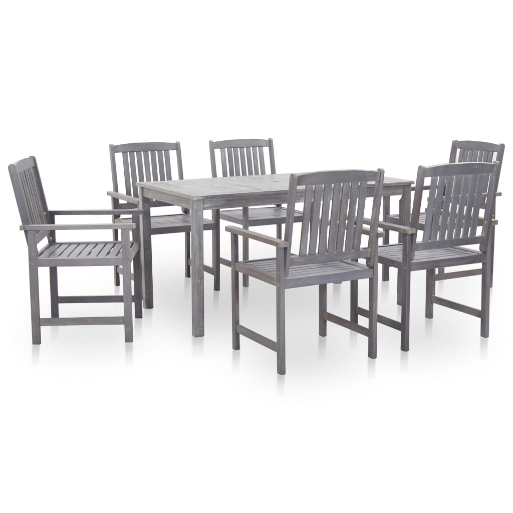 Outdoor Table And Chair | Grey Wash | Solid Acacia Wood | Large